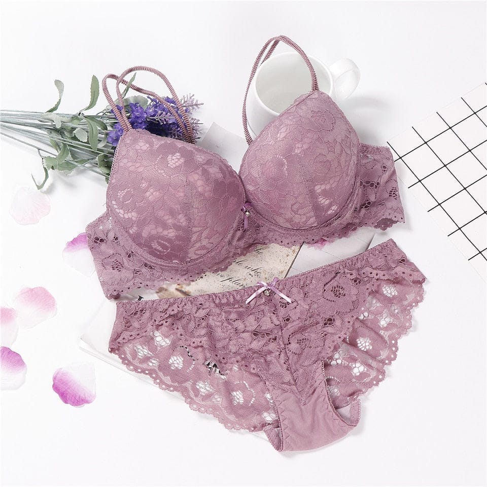 matching bra panty sets ensemble lingerie women pink transparent bras  conjunto lenceria mujer sexy underwear set - AliExpress