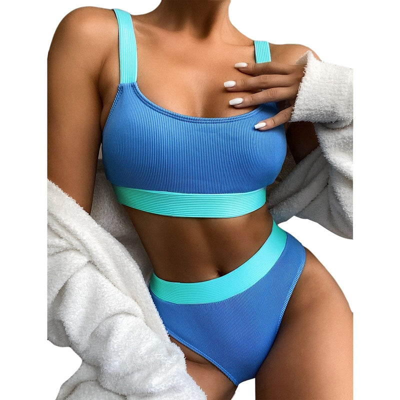 Two Piece Swimsuit For Women  Striped Bathing Suit Beach Swimwear BENNYS 