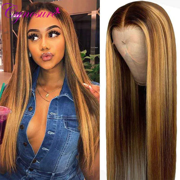 Cynosure Highlight Blonde Lace Front Human Hair Wigs