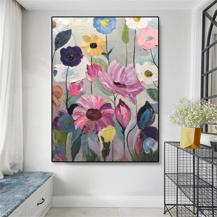 Large Abstract Flower Canvas Painting Modern Floral Prints Poster Wall Art Picture for Living Room Home Bedroom Decor Classroom-Arlik interiors