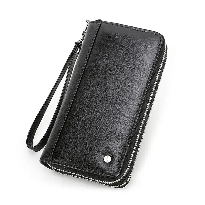 Leather Mens Wallet Clutch Bag Card Holder Long Wallets-bag-Bennys Beauty World