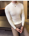 Undercoat Slim Fitting Knitted Sweater, Autumn And Winter Half High Collar Pattern Undercoat BENNYS 