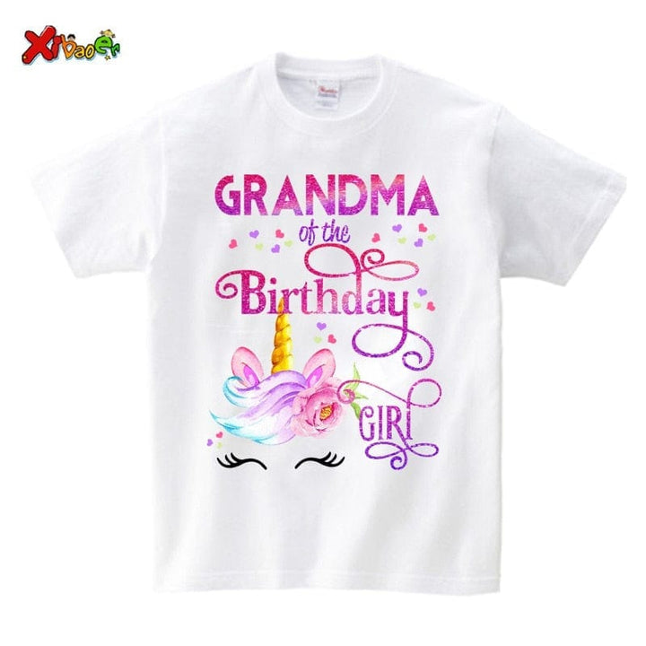 Unicorn Birthday T-Shirt Girl Shirt Family Party Matching Clothes Outfit BENNYS 