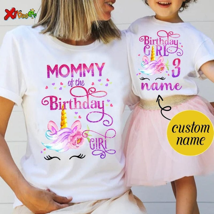 Unicorn Birthday T-Shirt Girl Shirt Family Party Matching Clothes Outfit BENNYS 