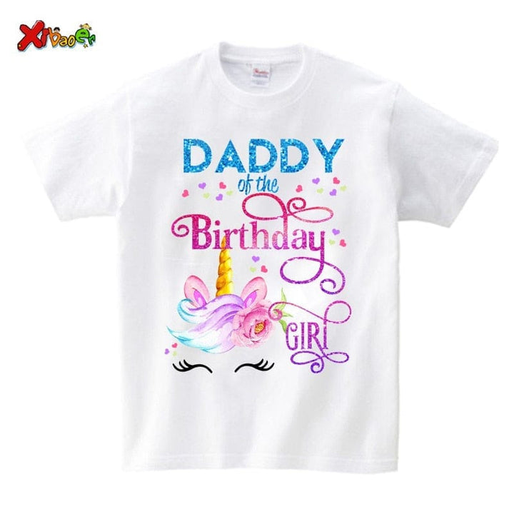 Unicorn Birthday T-Shirt Girl Shirt Family Party Matching Clothes Outfit BENNYS 