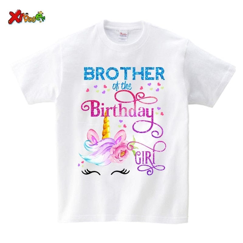 Unicorn Birthday T-Shirt Girl Shirt Family Party Matching Clothes Outfit BENNYS 