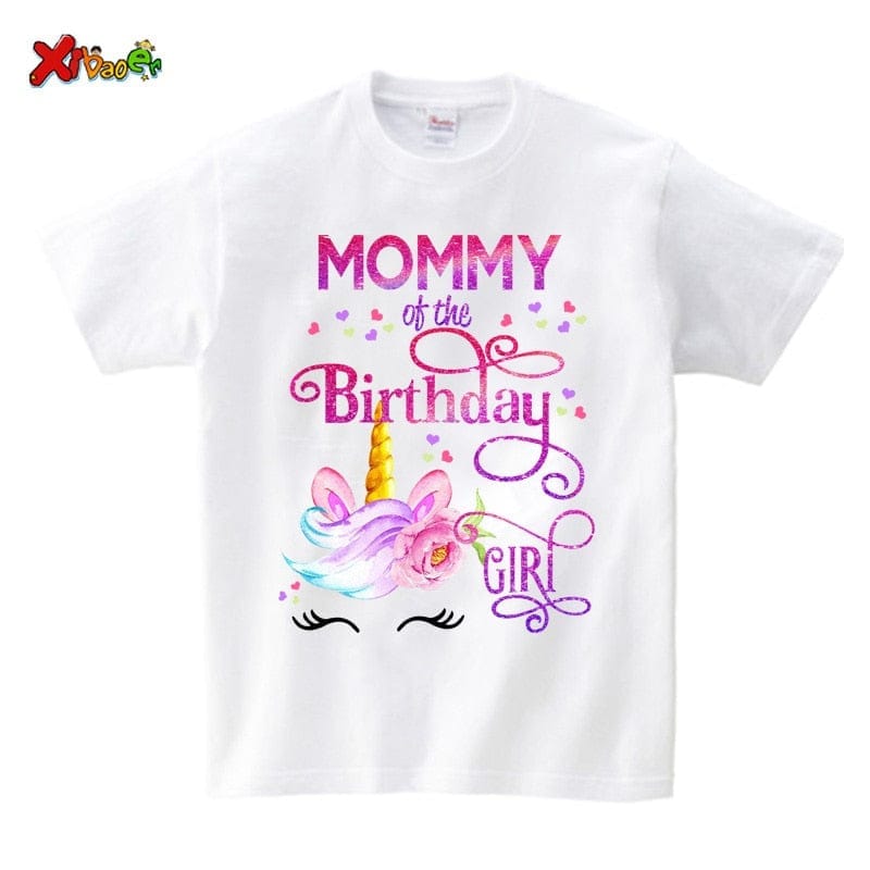 Unicorn Birthday T-Shirt Girl Shirt Family Party Matching Clothes Outfit BENNYS 