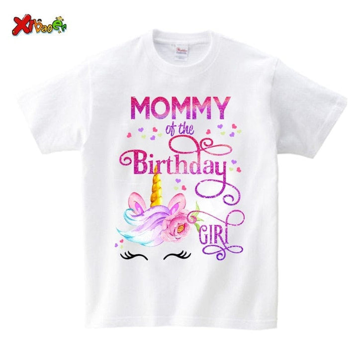 Unicorn Birthday T-Shirt Girl Shirt Family Party Matching Clothes Outfit BENNYS 