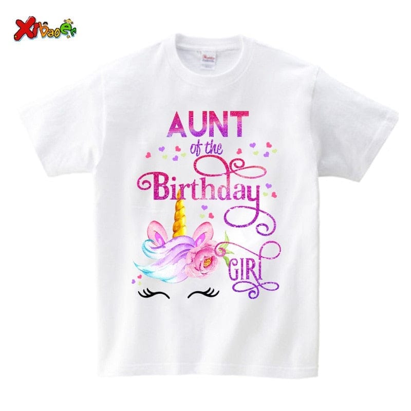 Unicorn Birthday T-Shirt Girl Shirt Family Party Matching Clothes Outfit BENNYS 