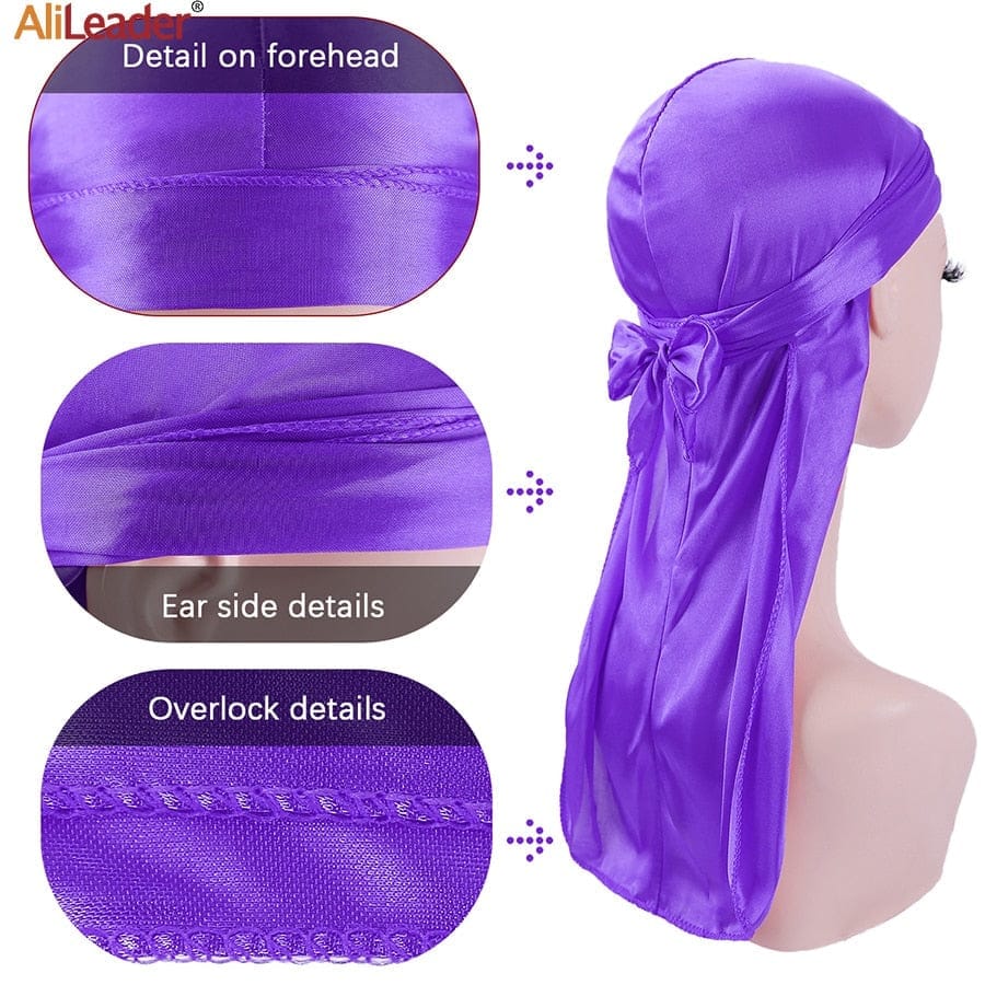 Unisex Silky Durags Bandanas Turban Hat BENNYS 