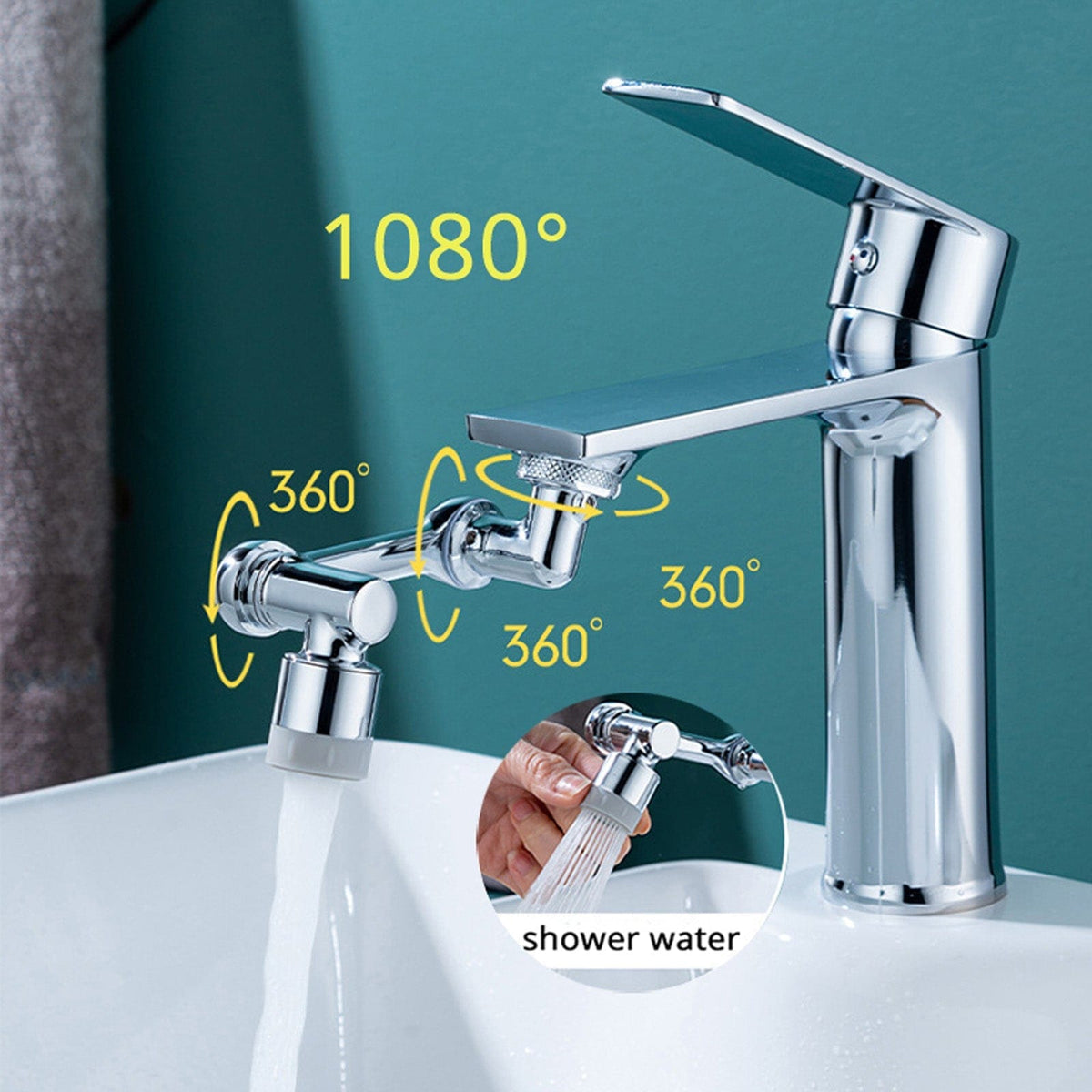 Universal 1080 Swivel Faucet Aerator Multifunction Faucet Extender BENNYS 