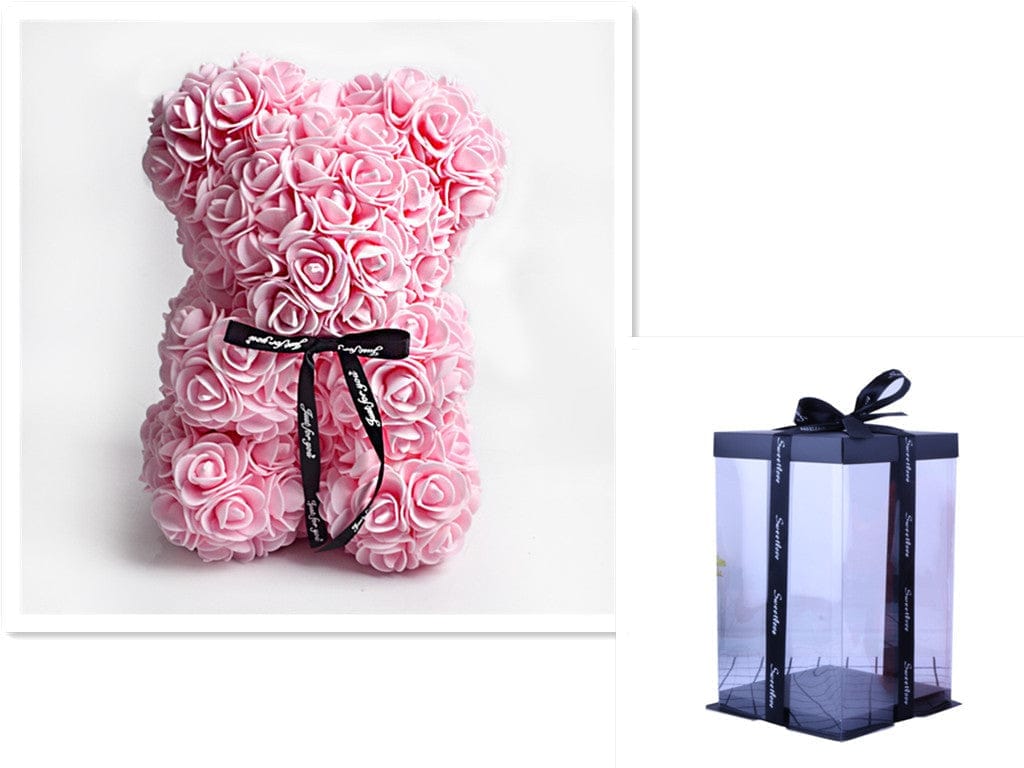 Valentine's Day Gift Rose Bear Eternal Flower Rose Teddy Bear PE Foam Bear 25cm Valentines Day BENNYS 