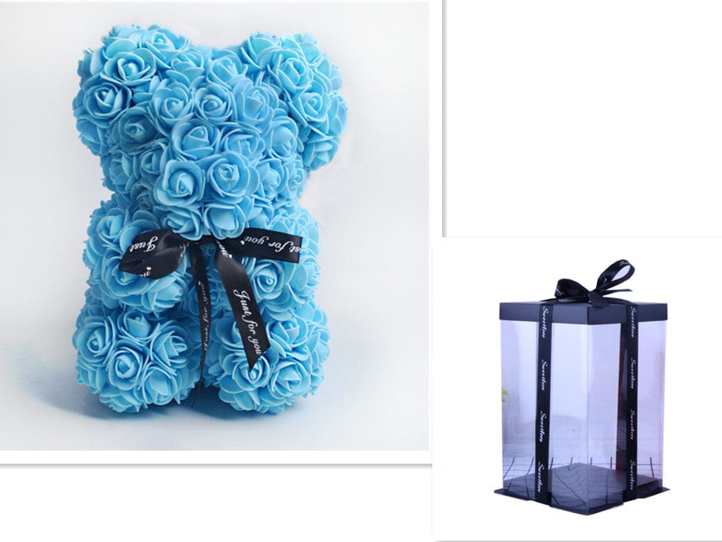 Valentine's Day Gift Rose Bear Eternal Flower Rose Teddy Bear PE Foam Bear 25cm Valentines Day BENNYS 