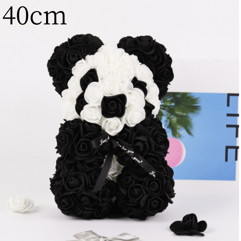 Valentine's Day Gift Rose Bear Eternal Flower Rose Teddy Bear PE Foam Bear 25cm Valentines Day BENNYS 