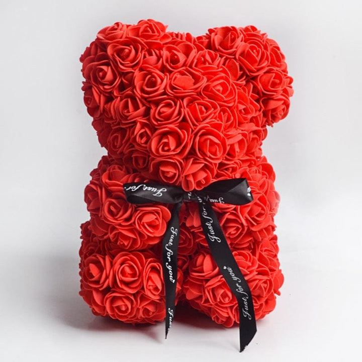 Valentine's Day Gift Rose Bear Eternal Flower Rose Teddy Bear PE Foam Bear 25cm Valentines Day BENNYS 