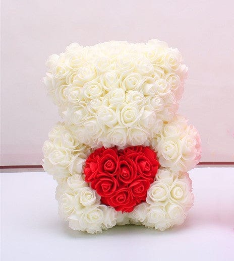 Valentine's Day Gift Rose Bear Eternal Flower Rose Teddy Bear PE Foam Bear 25cm Valentines Day BENNYS 