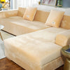 Velvet Plush Thick Sofa Cover All-inclusive Elastic Sectional Couch Cover BENNYS 