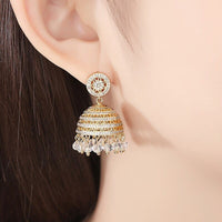 Vintage Ethnic Tassel Crystal Zircon Boho  Earrings For Women BENNYS 
