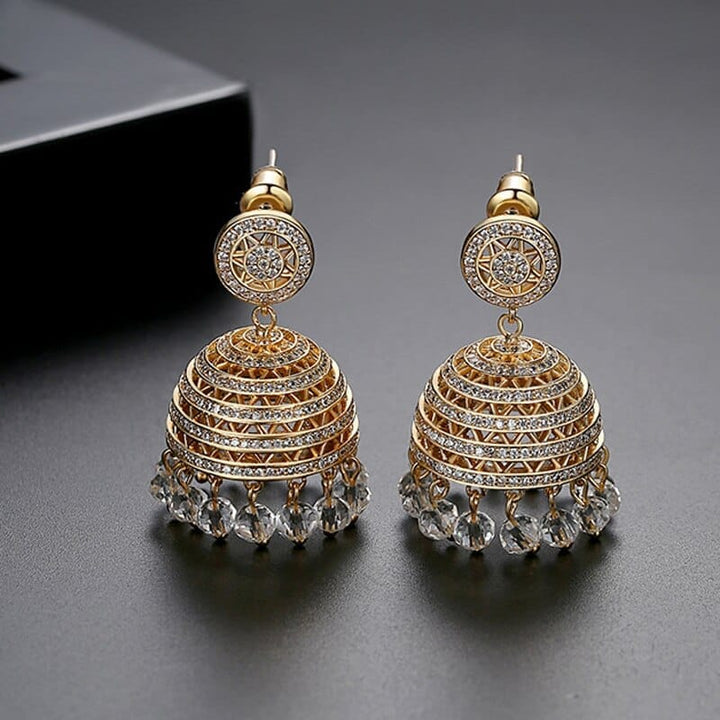 Vintage Ethnic Tassel Crystal Zircon Boho  Earrings For Women BENNYS 