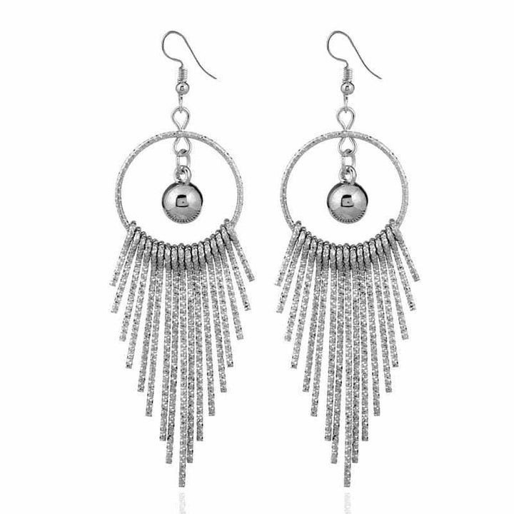Vintage Fashion Tassel Glittering Swing Silver And Gold Earrings For Women BENNYS 
