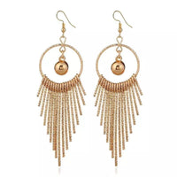 Vintage Fashion Tassel Glittering Swing Silver And Gold Earrings For Women BENNYS 