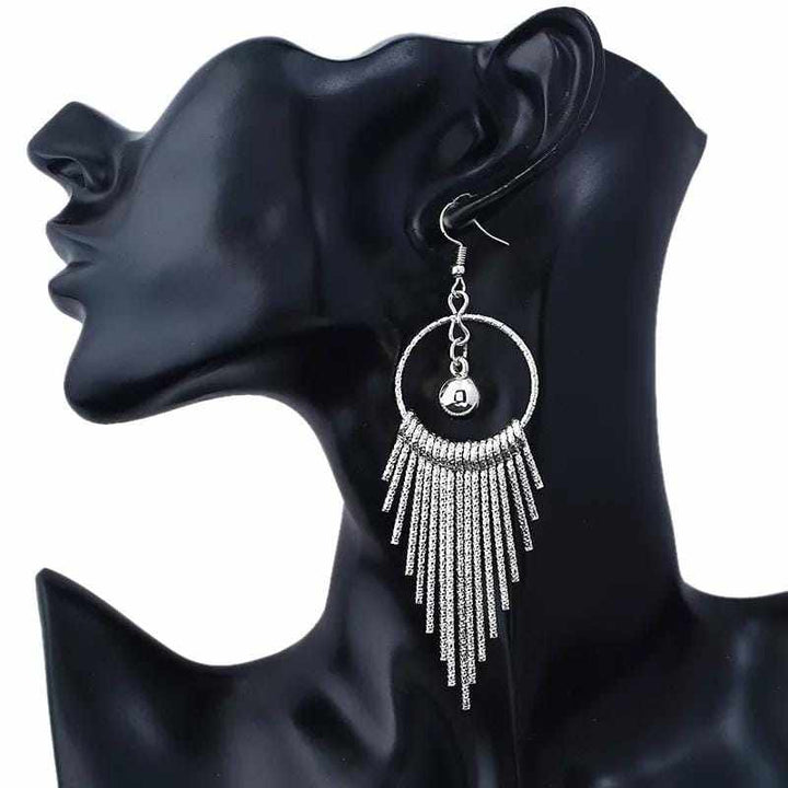 Vintage Fashion Tassel Glittering Swing Silver And Gold Earrings For Women BENNYS 