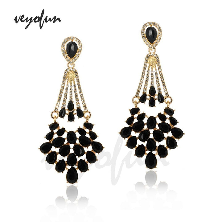 Vintage Hollow Crystal Rhinestone Drop Earrings For Women BENNYS 
