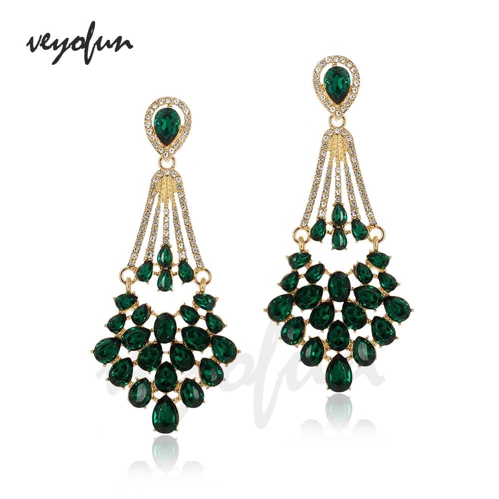 Vintage Hollow Crystal Rhinestone Drop Earrings For Women BENNYS 
