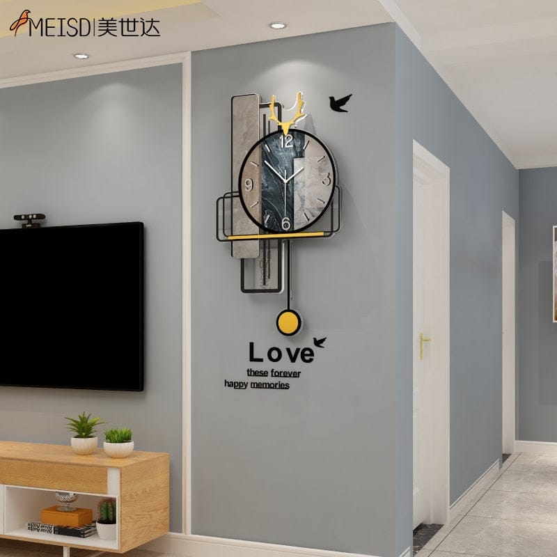 Vintage  Wall Clock Creative Quartz Retro Watch Silent Home Decoration BENNYS 