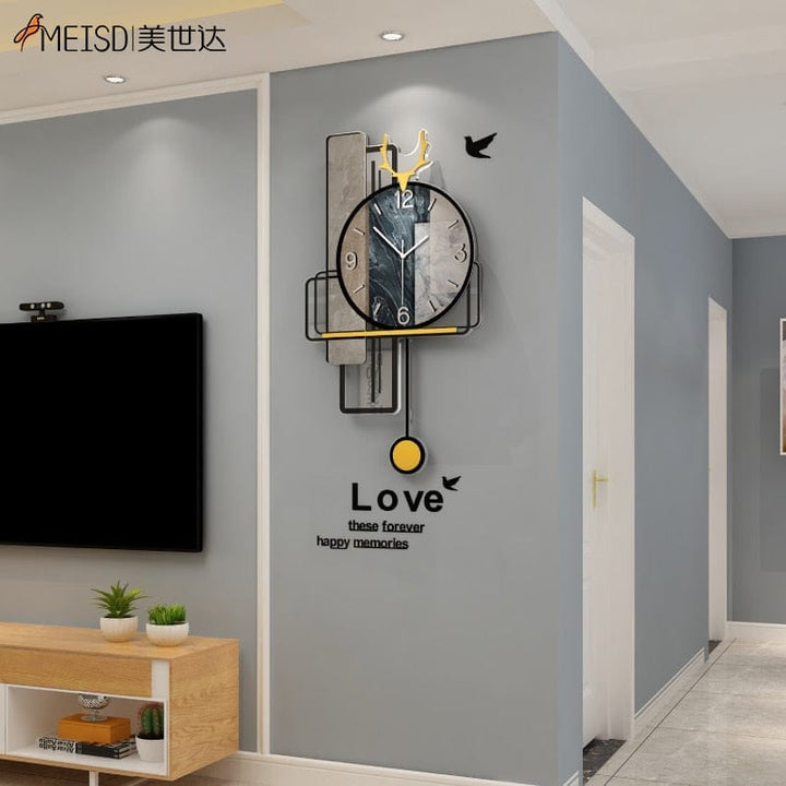 Vintage  Wall Clock Creative Quartz Retro Watch Silent Home Decoration BENNYS 