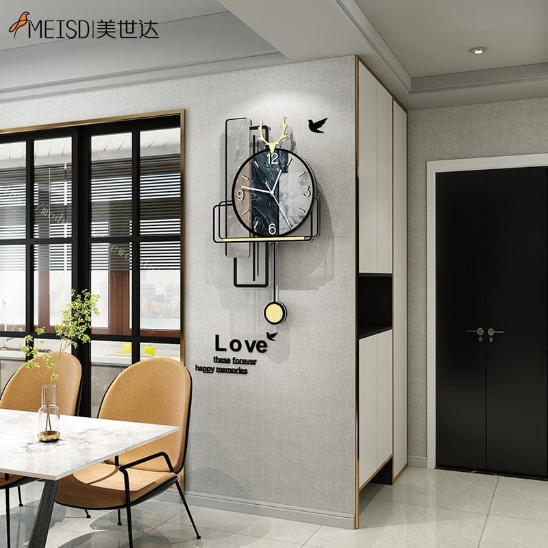 Vintage  Wall Clock Creative Quartz Retro Watch Silent Home Decoration BENNYS 