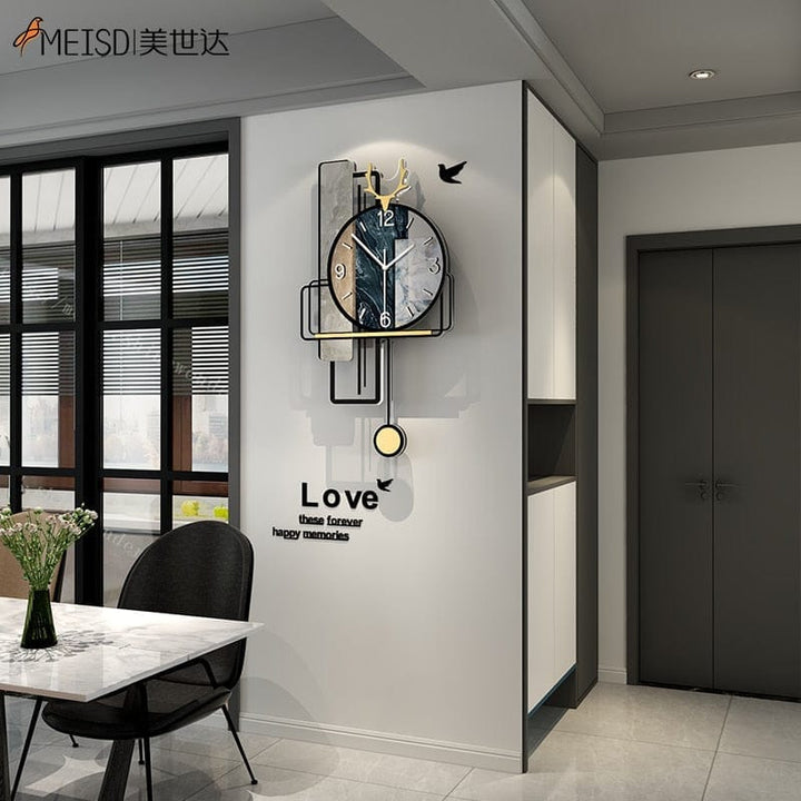 Vintage  Wall Clock Creative Quartz Retro Watch Silent Home Decoration BENNYS 