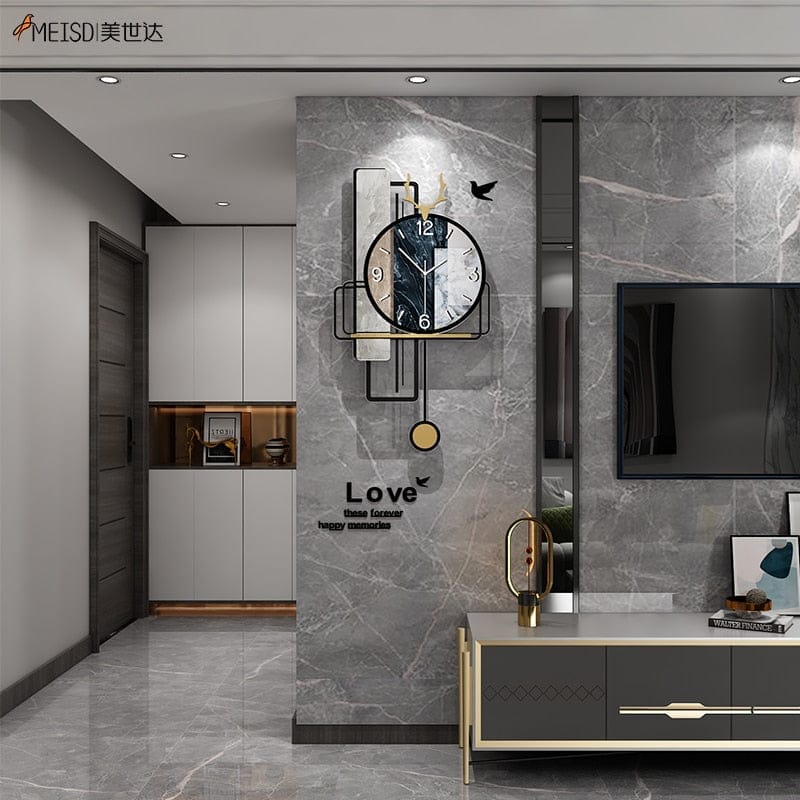 Vintage  Wall Clock Creative Quartz Retro Watch Silent Home Decoration BENNYS 