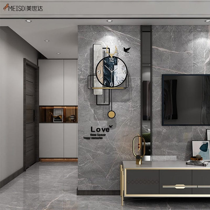 Vintage  Wall Clock Creative Quartz Retro Watch Silent Home Decoration BENNYS 