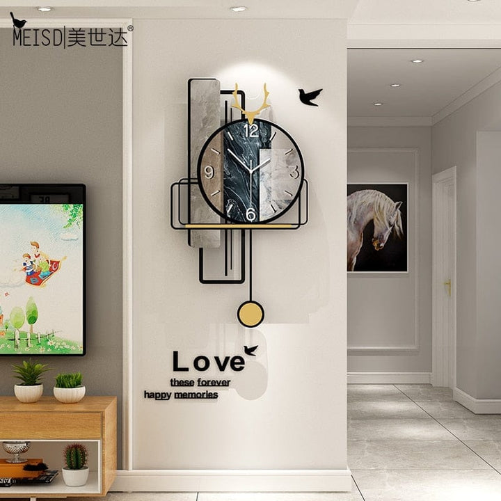Vintage  Wall Clock Creative Quartz Retro Watch Silent Home Decoration BENNYS 