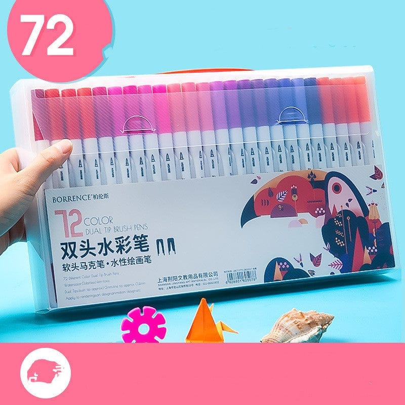 Watercolor Pen Set Primary School Students Soft-tip Colored Pens BENNYS 