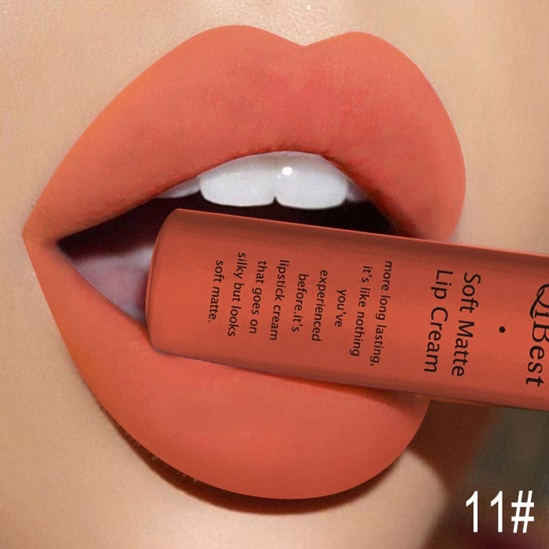 Waterproof Matte Nude Lipstick Pigment Red Long Lasting Lip Gloss BENNYS 