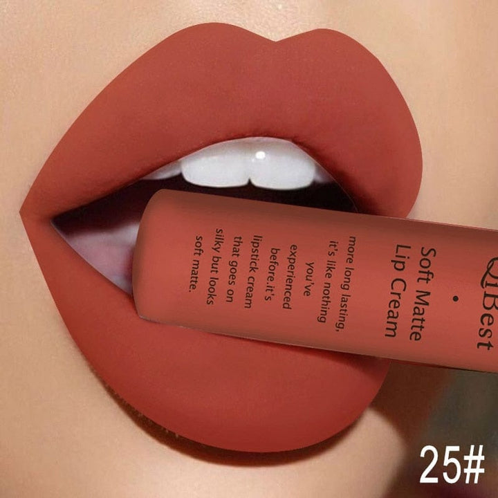 Waterproof Matte Nude Lipstick Pigment Red Long Lasting Lip Gloss BENNYS 