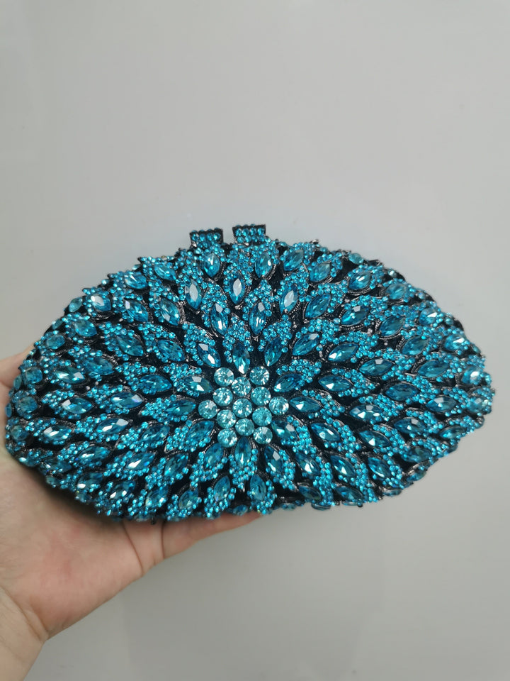 Wedding Party Flower Clutch Purse And Crystal Handbag BENNYS 