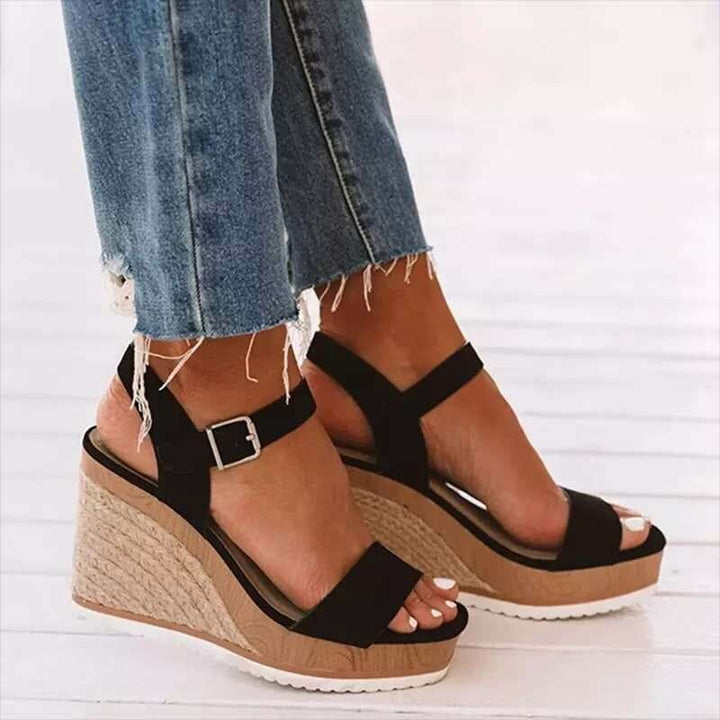 Wedge heeled women's shoes sandals plSize BENNYS 