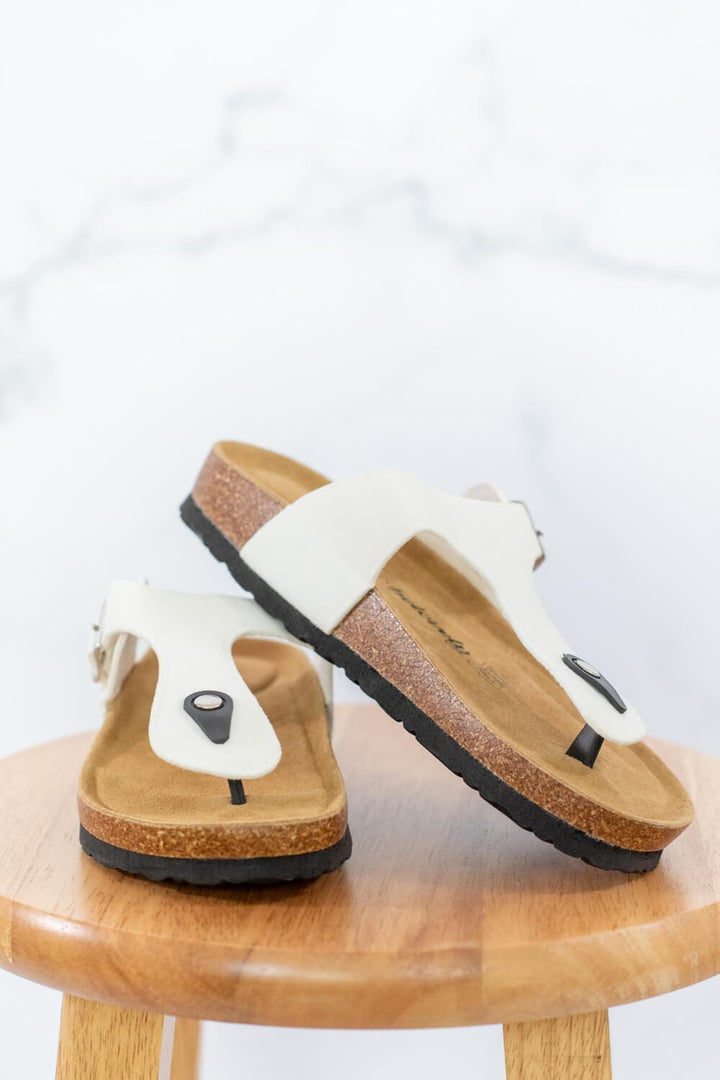 WeeBoo Forever Summer Genuine Leather T-Strap Slide Sandals BENNYS 