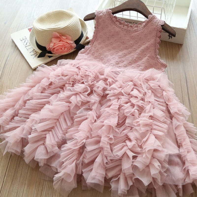 Western Style Butterfly Embroidery Sleeveless Princess Dress BENNYS 