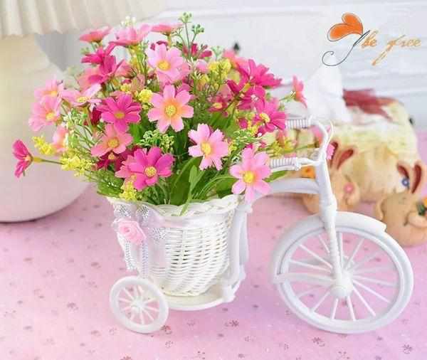 White Tricycle Design Flower Vase For Home & Weddding Decoration BENNYS 