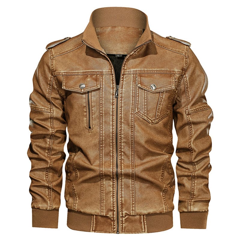 Winter And Autumn Men Leather Jacket Men Motorcycle Jackets BENNYS 