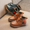 Winter Boots For Boys/Kids Genuine Leather Shoes Plush Warm Snow Boots BENNYS 