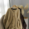 Winter Cardigan Sweater For Women Faux Fur Knitted Sweater BENNYS 