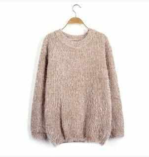 Winter Fashion Warm O-Neck  Pullover Long Sleeve Knitted Sweater For Women BENNYS 