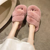 Winter Fuzzy Slippers Women Warm Soft Plush Shoes BENNYS 
