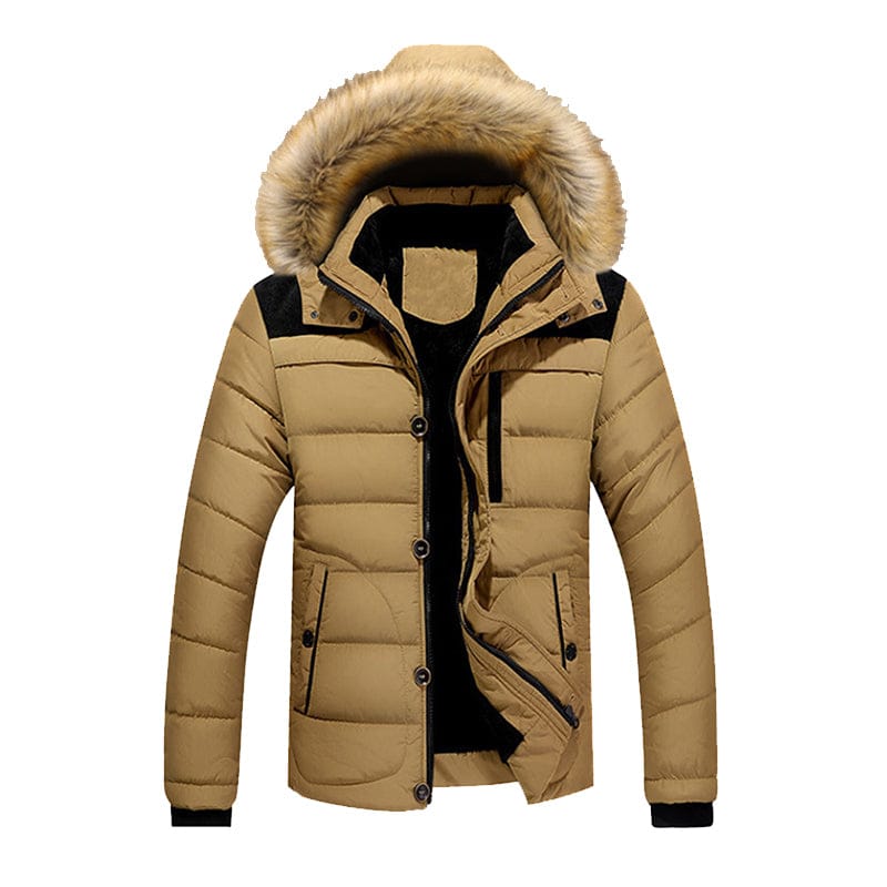 Winter Men Jacket Thick Hooded Fur Collar Men Coats Casual Padded Men Jackets BENNYS 
