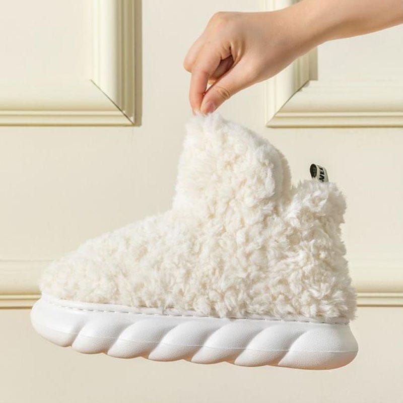 Winter Package Heeled Waterproof Home Indoor And Outdoor Wear Cute High Helper Cotton Slippers BENNYS 